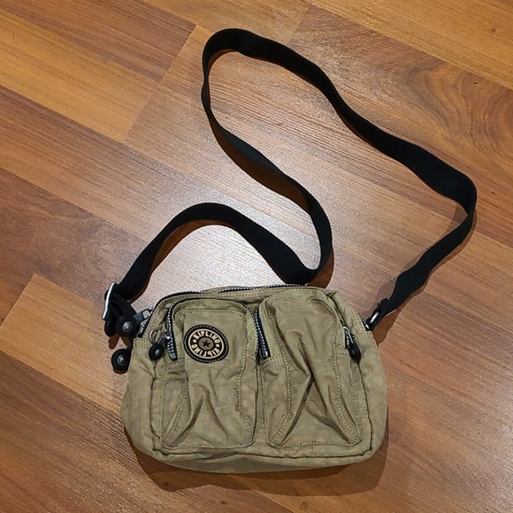 Kipling Handbags - Kipling taupe green cross body bag
